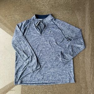 Men’s lightweight pullover zip up in heathered blue from Under Armour size L